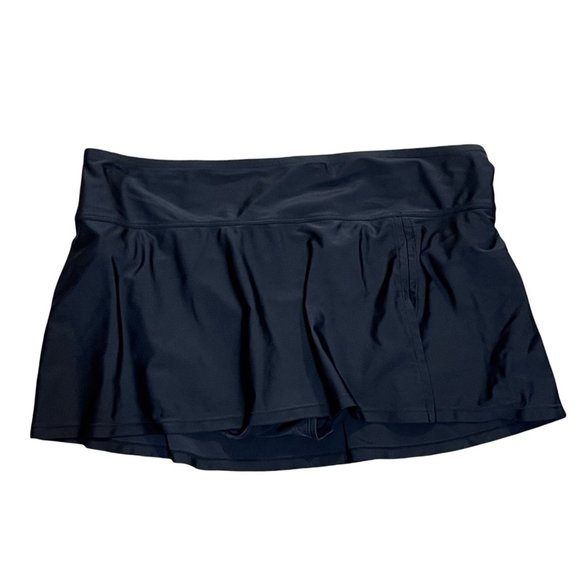 Kona Sol Women's Swim Skirtini Skirt Size 16W/18W Black - Picture 1 of 5